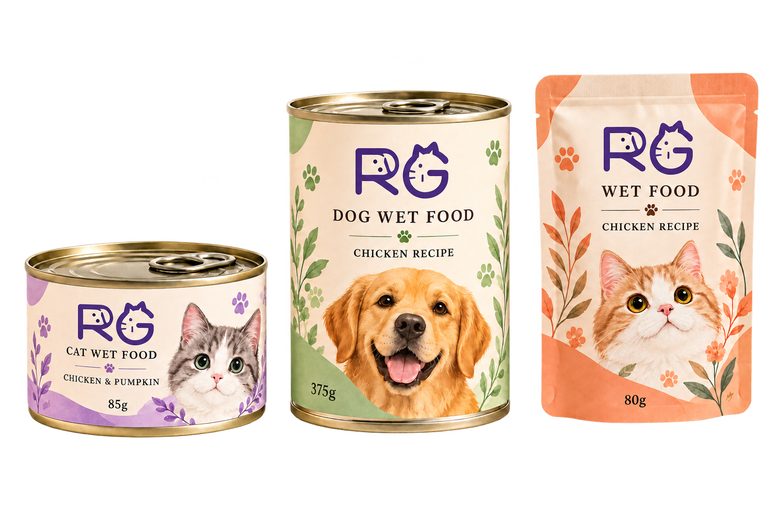 RG wet food packaging concept collection